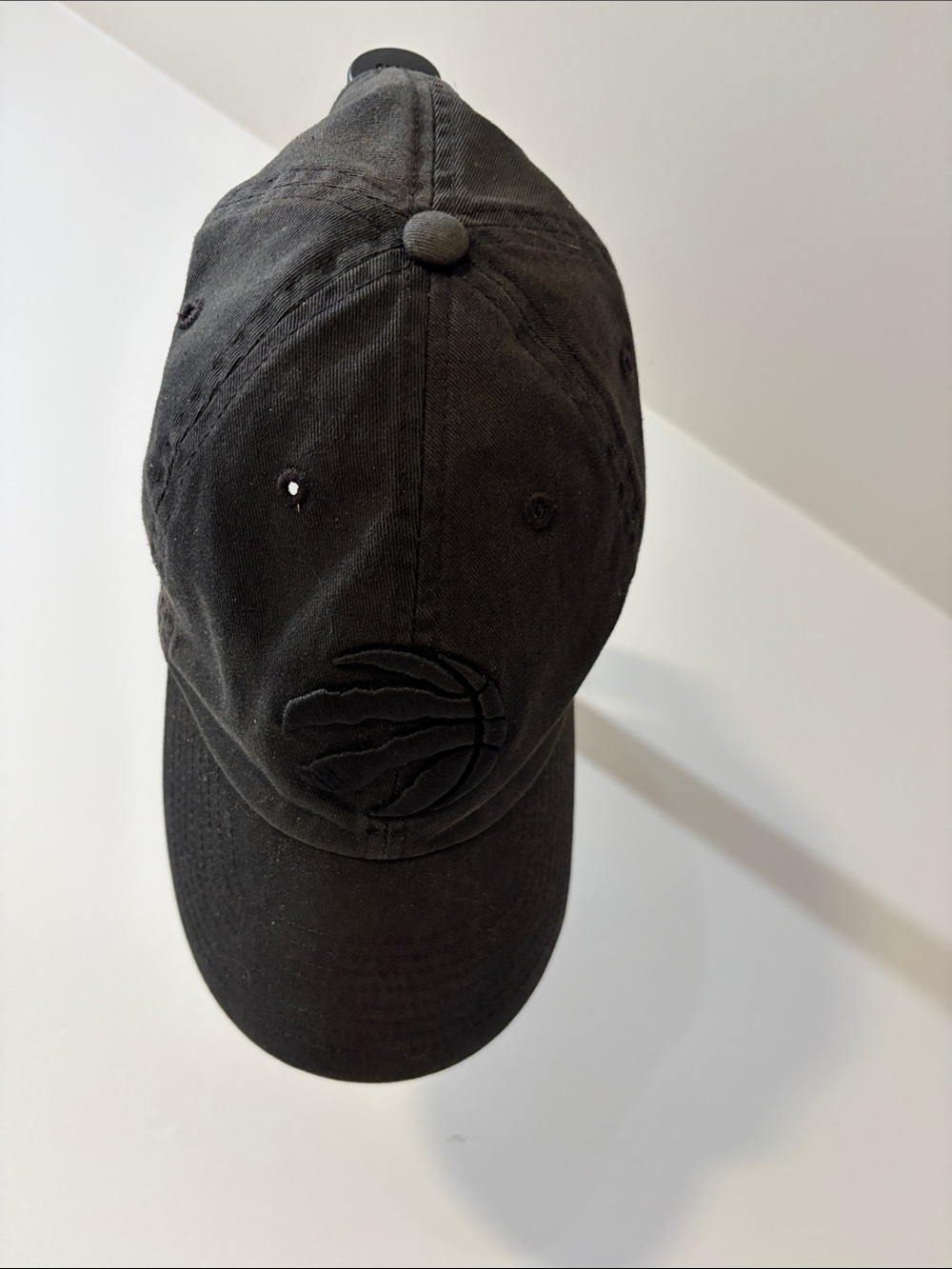 47 Brand Black Embroidered Basketball Logo Baseball Cap